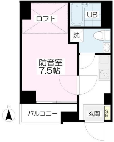 豊島区目白5丁目楽器可（防音・24時間演奏・ピアノ・弦・管楽器・声楽）マンション 間取り