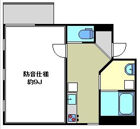 豊島区巣鴨1丁目楽器可(防音・24時間演奏・グランドピアノ・弦・管楽器・声楽・DTM)マンション 間取り