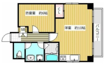 北区神谷2丁目楽器可(防音・24時間演奏可・ピアノ・弦・管楽器・声楽)マンション 間取り