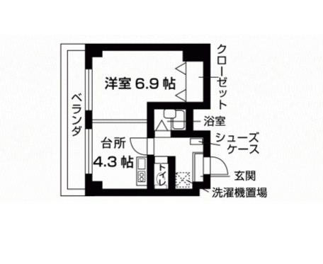 調布市菊野台1丁目楽器可（グランドピアノ・スタジオ付き）学生専用マンション 間取り