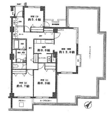大田区田園調布本町楽器可(ピアノ・弦楽器)マンション 間取り