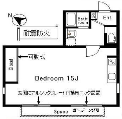 台東区池之端4丁目楽器可（ピアノ・弦楽器・声楽）マンション 間取り