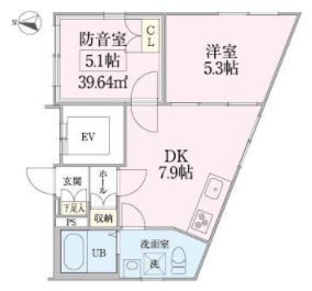 練馬区豊玉北１丁目楽器可（防音・24時間演奏・ピアノ・弦管楽器・声楽・DTM）マンション 間取り