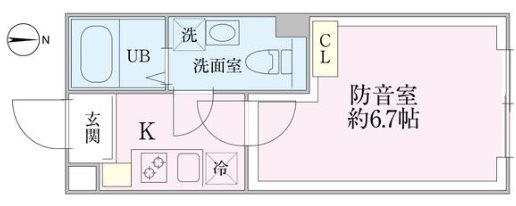 練馬区豊玉中3丁目楽器可（防音・24時間演奏・グランドピアノ・弦・管楽器・声楽・DTM）マンション 間取り