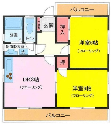 練馬区栄町楽器可(ピアノ・弦楽器・木管楽器)マンション 間取り