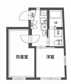 板橋区坂下2丁目楽器可(防音・24時間演奏・弦・管楽器・声楽)マンション 間取り