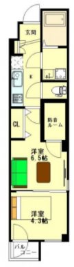 江東区東陽1丁目楽器可(防音・弦・管楽器)マンション 間取り
