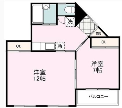 清瀬市元町１丁目楽器可(防音・グランドピアノ・弦管楽器・声楽）マンション 間取り