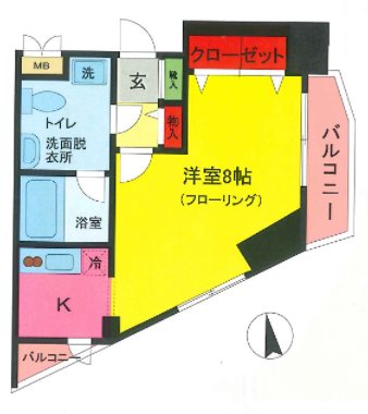 練馬区小竹町1丁目楽器可（ピアノ・木管・弦楽器）女性限定マンション 間取り