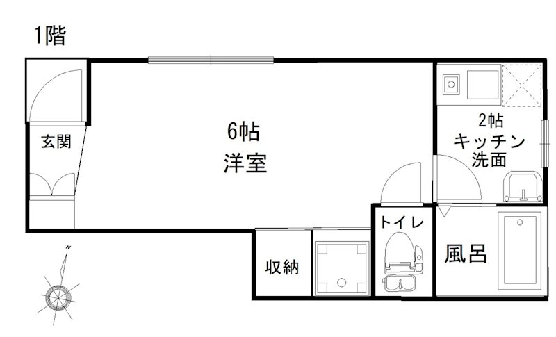 豊島区上池袋1丁目ペット可・楽器可（ピアノ系・弦楽器・DTM）アパート 間取り