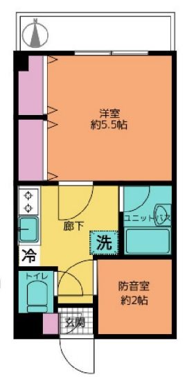 葛飾区西亀有2丁目楽器可(防音・グランドピアノ・弦・管楽器・声楽)マンション 間取り