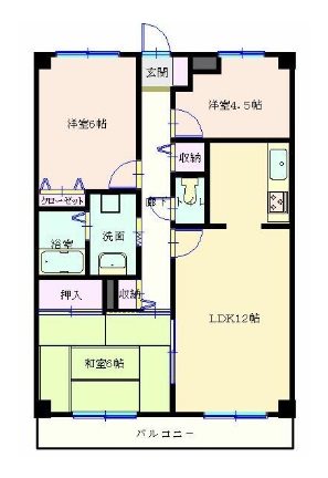 所沢市東住吉楽器可(グランドピアノ・ピアノ)マンション 間取り