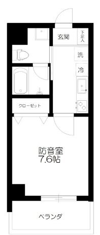 武蔵野市吉祥寺本町４丁目楽器可（防音・グランドピアノ・弦管楽器・声楽・DTM）マンション 間取り