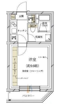 世田谷区下馬6丁目楽器可（防音・24時間演奏・グランドピアノ・弦管楽器・声楽・DTM）マンション 間取り