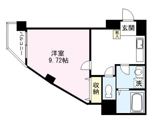八王子市明神町3丁目楽器可（防音・グランドピアノ・弦管楽器・声楽）マンション 205号室 間取り