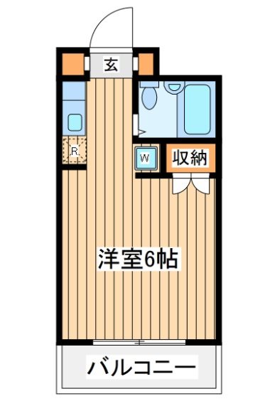 川崎市高津区末長2丁目楽器可(ピアノ・弦・管楽器・声楽)マンション 301号室 間取り