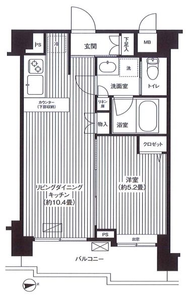 目黒区目黒本町3丁目楽器可（アップライトピアノのみ）マンション 間取り