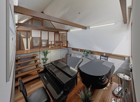 小金井市本町4丁目楽器可(グランドピアノ・弦・管・打楽器・声楽)戸建 リビング