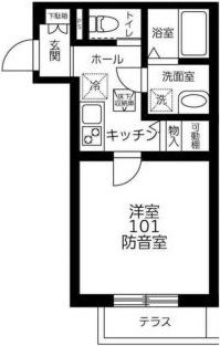 中野区江古田1丁目楽器可（防音、ピアノ）アパート 間取り