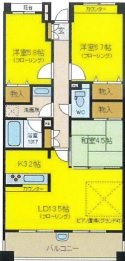 川崎市麻生区王禅寺西1丁目楽器可(防音・グランドピアノ・弦楽器・声楽)マンション 間取り