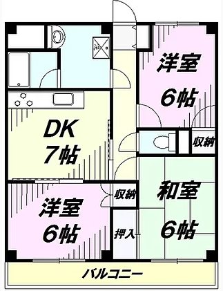 所沢市東住吉楽器可(グランドピアノ・ピアノ)マンション 間取り