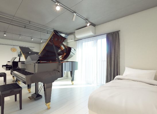 大田区田園調布1丁目(防音・24時間演奏・グランドピアノ・弦・管楽器・声楽・DTM)マンション ベッドルーム