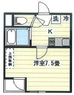 豊島区池袋2丁目楽器可(グランドピアノ・弦楽器・声楽)女性限定マンション 間取り