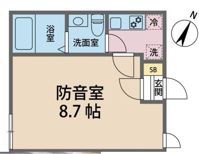 豊島区南大塚1丁目楽器可（防音)築浅デザイナーズマンション 間取り