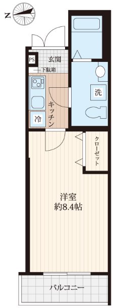 横浜市鶴見区東寺尾3丁目楽器可(防音・グランドピアノ・その他楽器相談)アパート 間取り