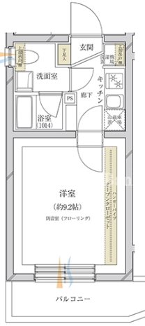 大田区田園調布1丁目楽器可（防音・24時間演奏・グランドピアノ・弦・管・打楽器・声楽・DTM）マンション 間取り
