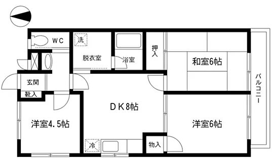 練馬区南田中4丁目楽器可(グランドピアノ・その他楽器相談)マンション 間取り