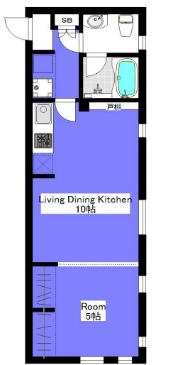 中野区沼袋4丁目楽器可(グランドピアノ・弦管楽器・声楽)デザイナーズマンション 間取り