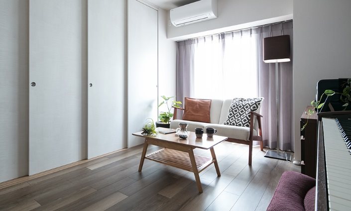 江東区永代１丁目楽器可(防音・24時間演奏・グランドピアノ・弦・管・打楽器・声楽・DTM)マンション リビング