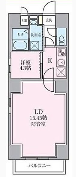 中央区日本橋堀留1丁目楽器可（防音・24時間演奏可・グランドピアノ・弦管打楽器・声楽・DTM）築浅マンション 間取り