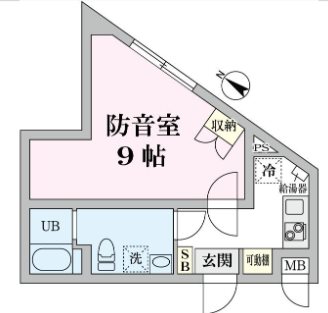 杉並区高円寺南1丁目楽器可（防音・24ｈ演奏・ピアノ・弦管楽器・声楽・DTM）マンション 間取り