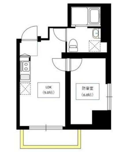 台東区三筋1丁目楽器可（24時間・防音・ピアノ・弦・管・声楽・DTM）マンション 間取り
