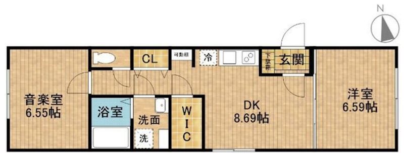 板橋区大山金井町楽器可（防音・管弦楽器・声楽・DTM）マンション 間取り