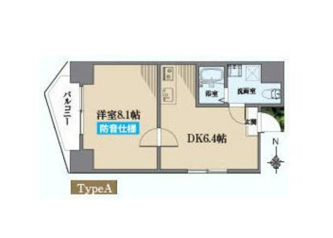 新宿区大京町楽器可(防音・24時間演奏・ピアノ・弦管楽器・声楽)マンション 間取り