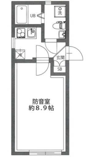 板橋区東坂下2丁目楽器可(防音・グランドピアノ・弦・金管楽器・声楽・DTM)マンション 間取り