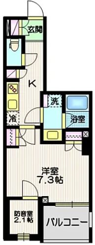 新宿区中落合1丁目楽器可（ピアノ・弦管楽器・声楽・DTM）マンション 間取り