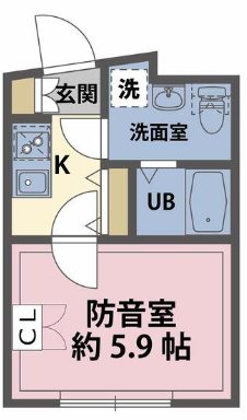 板橋区常盤台4丁目楽器可(防音・ピアノ・弦・管・打楽器・声楽)マンション 間取り