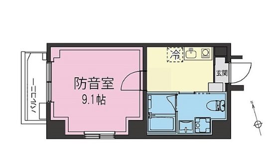 板橋区仲町楽器可(防音・ピアノ・弦管楽器・声楽)マンション 間取り