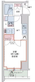 港区芝浦3丁目楽器可(防音・グランドピアノ・弦・管楽器・声楽)マンション 間取り