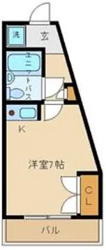 練馬区桜台4丁目楽器可(グランドピアノ・弦楽器・声楽)女性限定マンション 間取り