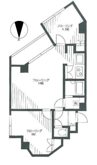 目黒区目黒3丁目楽器可(防音・グランドピアノ・弦・管楽器・声楽)マンション♪ 間取り