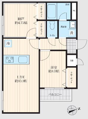 和光市新倉2丁目楽器可(防音・グランドピアノ・弦木打楽器・声楽・DTM)マンション 間取り