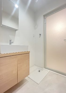 和光市新倉2丁目楽器可(防音・グランドピアノ・弦木打楽器・声楽・DTM)マンション 洗面所