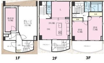川崎市多摩区栗谷2丁目楽器可（防音・ピアノ・管弦打楽器・声楽・DTM）マンション 間取り