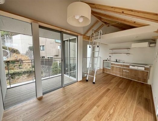 川崎市高津区下作延4丁目楽器可（防音・ピアノ・弦楽器・声楽）アパート リビング