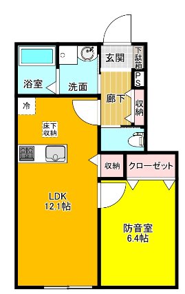 川崎市多摩区堰2丁目楽器可(防音・グランドピアノ・弦管打楽器・声楽・DTM)マンション 間取り